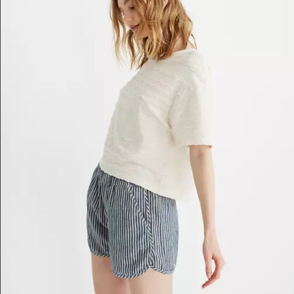Madewell Texture & Thread scallop-stripe top.